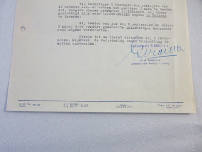 1947 Kaiser Frazer Belgian Distributor Dealer Letter Letterhead Document 