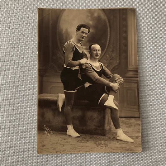 Circus Performers In Costume Photo Photograph Vintage Acrobat Balancing Act ?