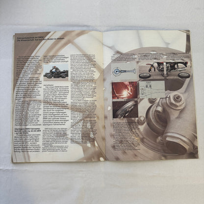 Vintage BMW Motorcycle Bike Brochure R100RS R100RT R100S R100T R80/7 GERMAN