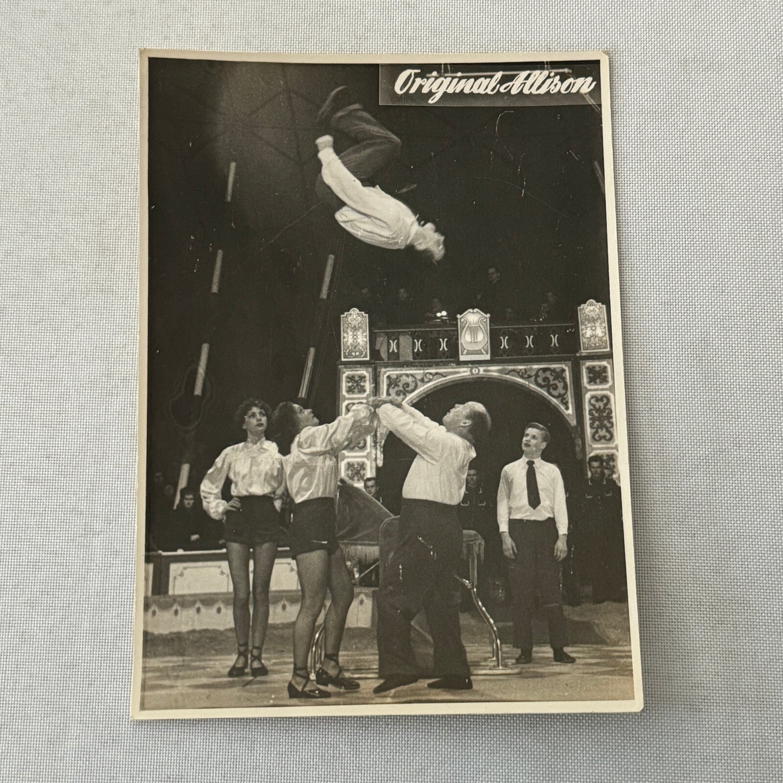 Vintage Circus Acrobat Tumbling Act Photo Photograph Original Allison Berlin