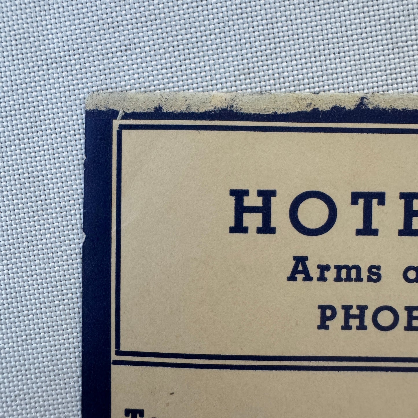 Vintage Hotel Travel Luggage Label Hotel Adams Phoenix Arizona AZ