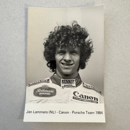 Canon Porsche Racing Team 1984 Factory Press Photo Driver Jan Lammers