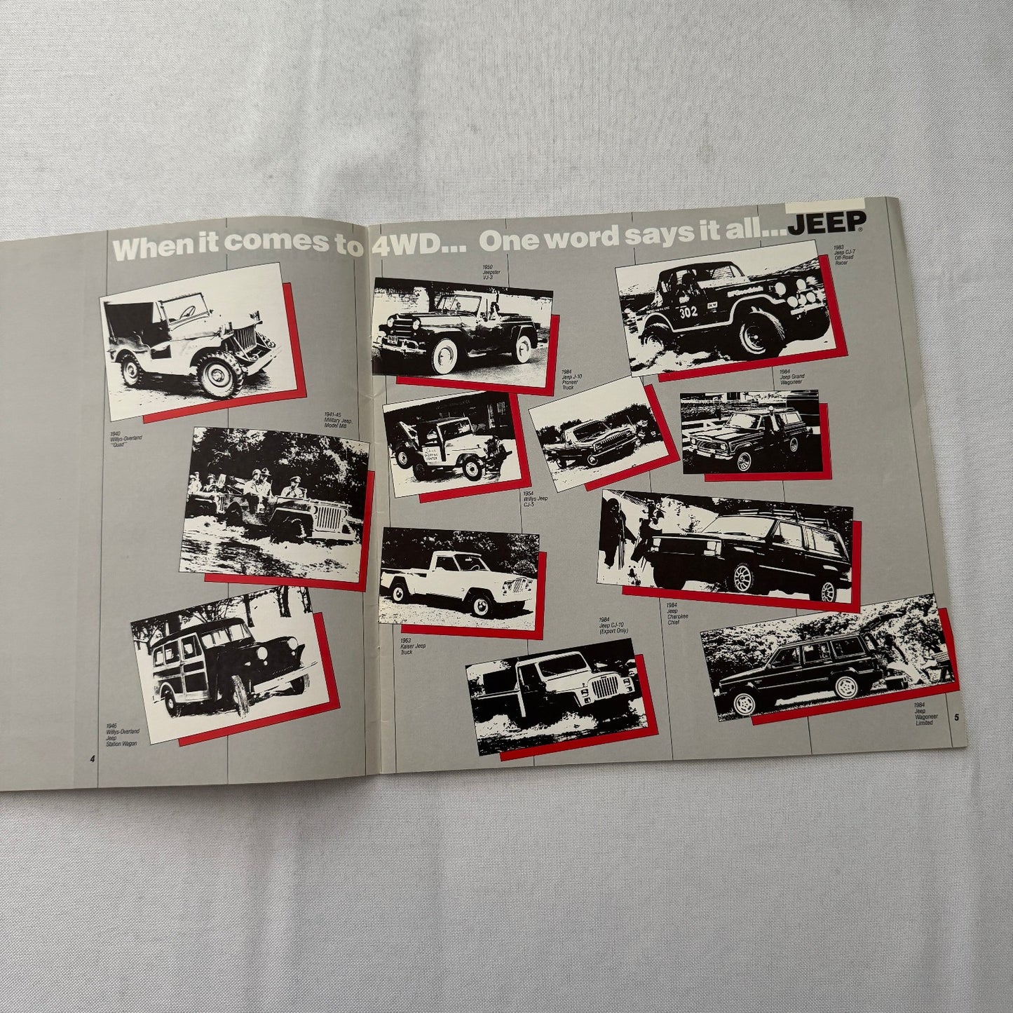 1985 Jeep Sales Brochure Catalog Grand Wagoneer Cherokee Chief CJ Renegade +