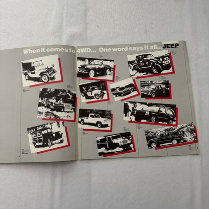 1985 Jeep Sales Brochure Catalog Grand Wagoneer Cherokee Chief CJ Renegade +