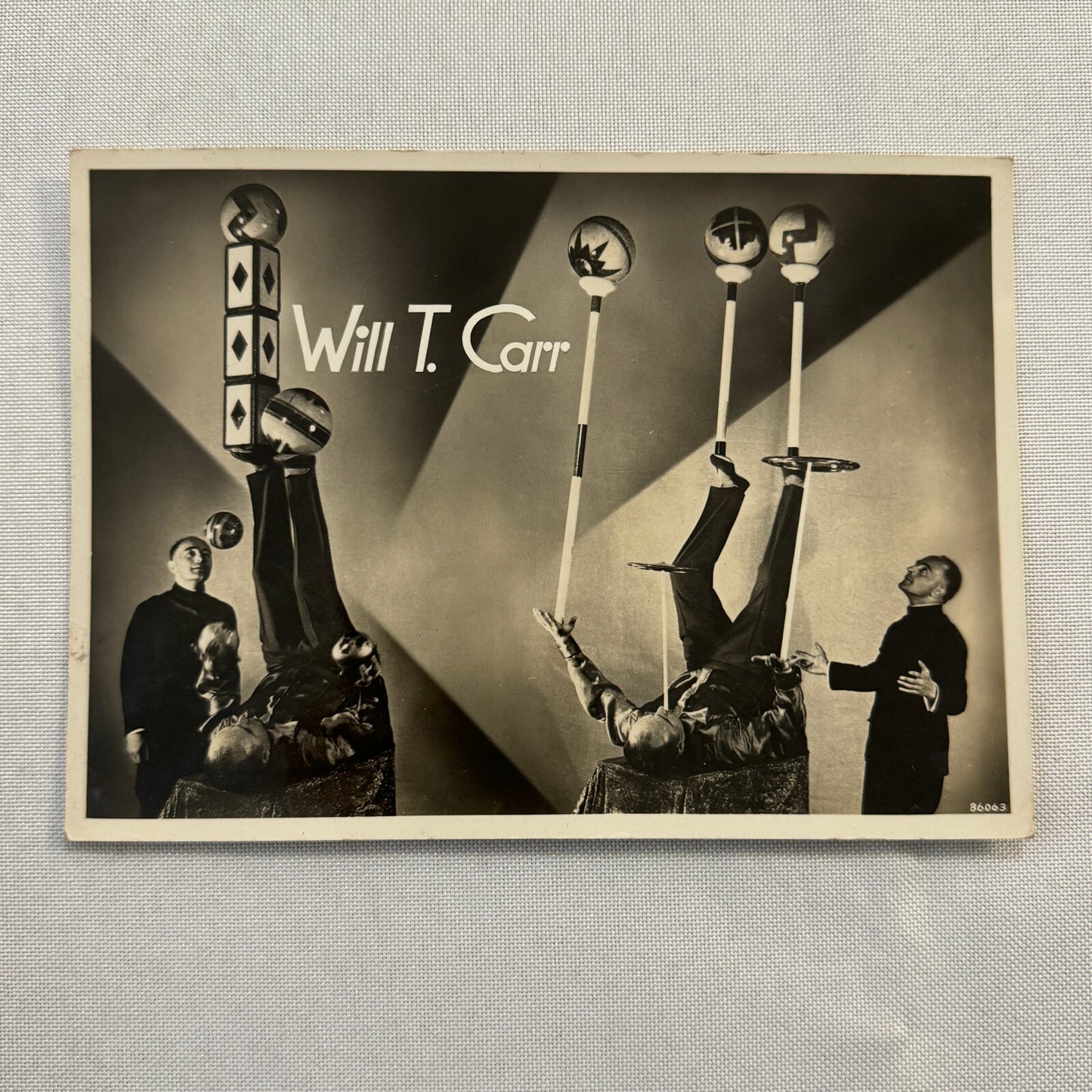 Vintage Circus Performer Photo Photograph Balancing Act Will T Carr European
