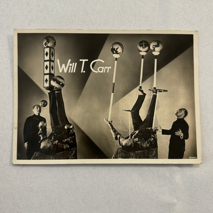Vintage Circus Performer Photo Photograph Balancing Act Will T Carr European