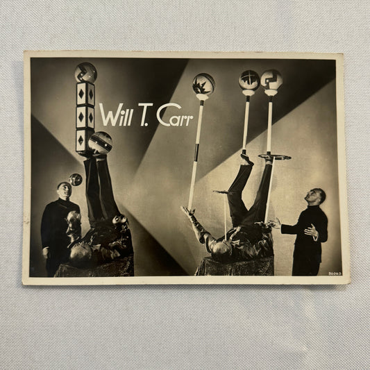 Vintage Circus Performer Photo Photograph Balancing Act Will T Carr European