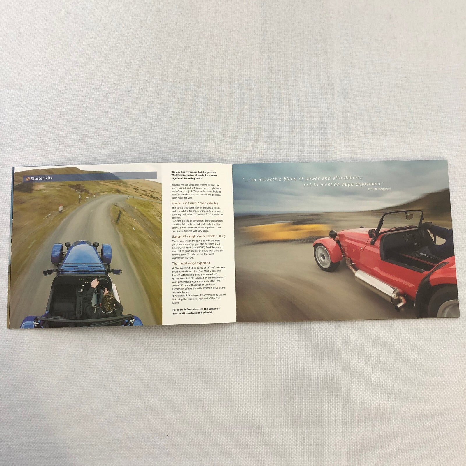 Westfield Sports Car Sales Brochure Catalog Kit Car XI 1600 2000 2000S Megabusa
