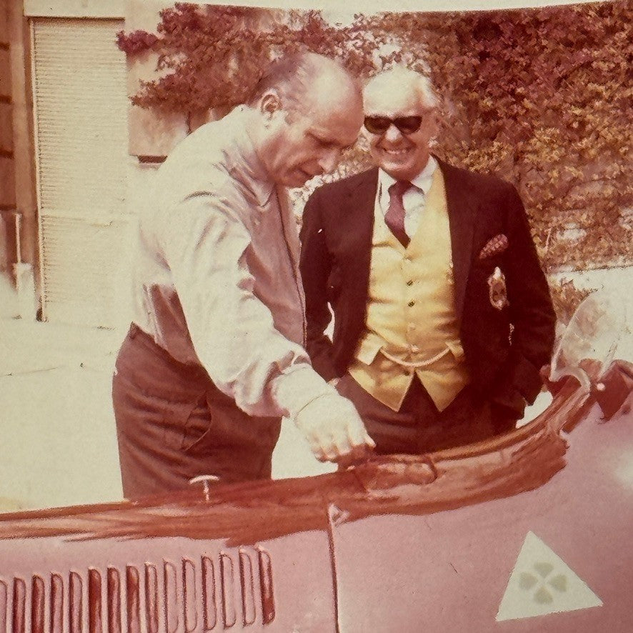 Juan Manuel Fangio Vintage Racing Driver Photo Photograph Alfa Romeo Car Lot 2x
