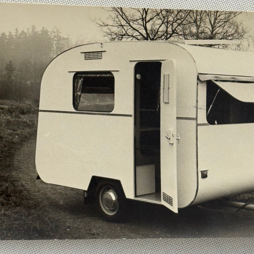 Vintage Camper Trailer Caravan Photo Photograph Print Germany
