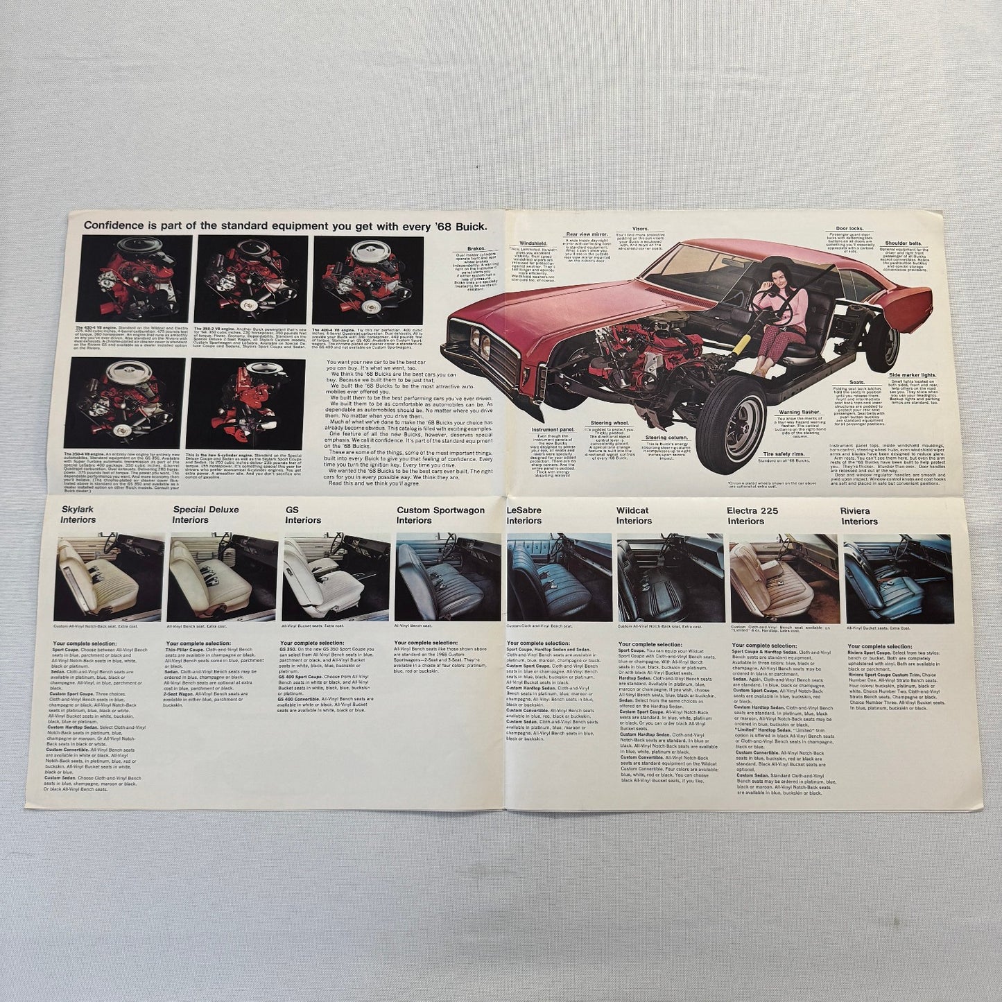 1968 Buick Sales Brochure GS400 GS350 Skylark Wildcat Electra Riviera Catalog