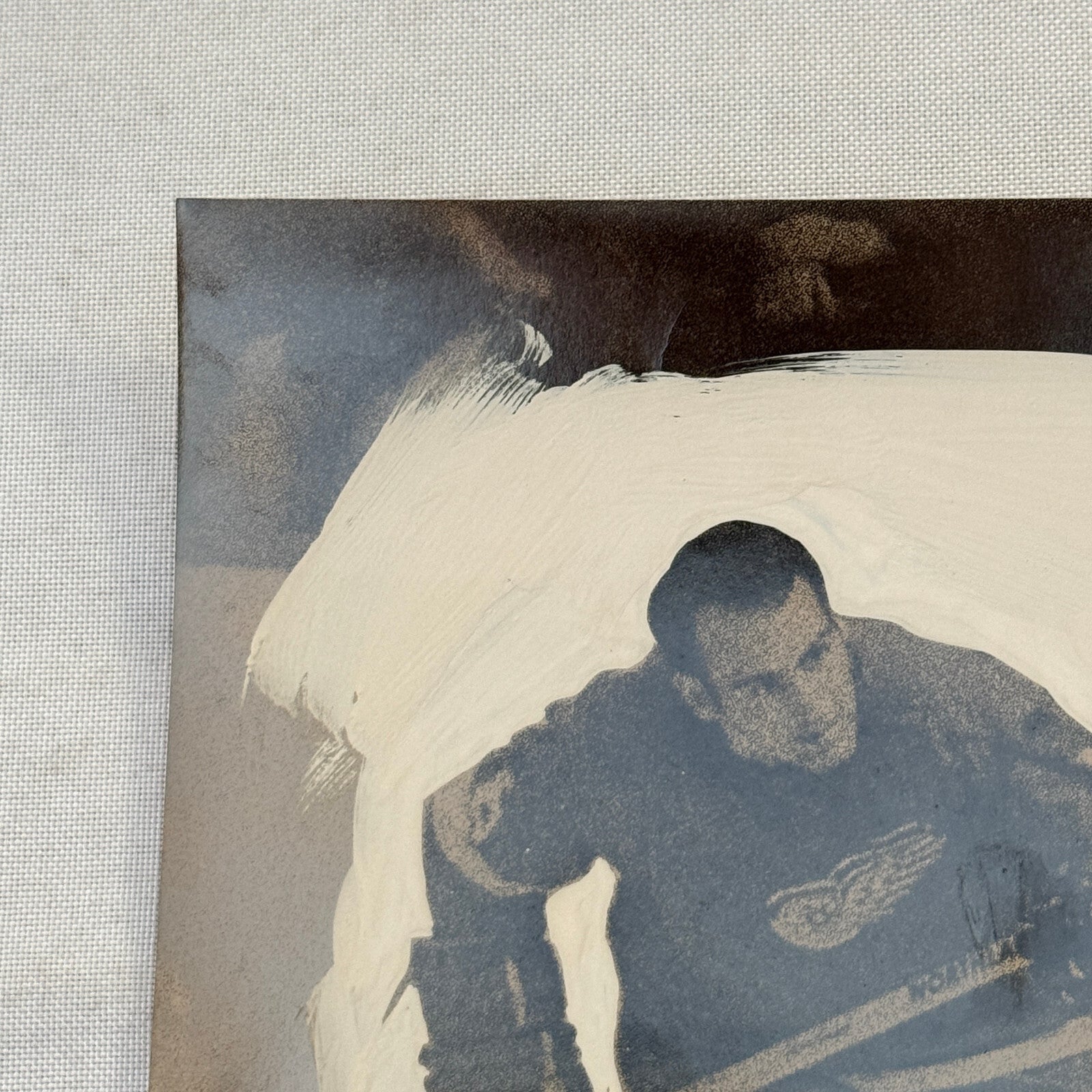 Detroit Red Wings Hockey Player Photo Photograph Vintage Unidentified