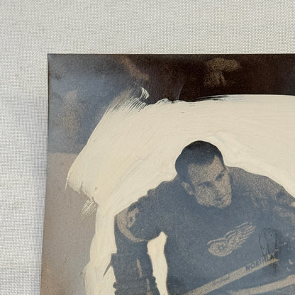 Detroit Red Wings Hockey Player Photo Photograph Vintage Unidentified