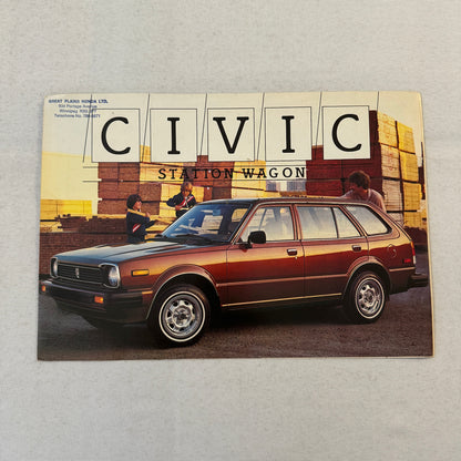 Honda Civic Station Wagon Car Sales Brochure Catalog Canadian 1979 1980
