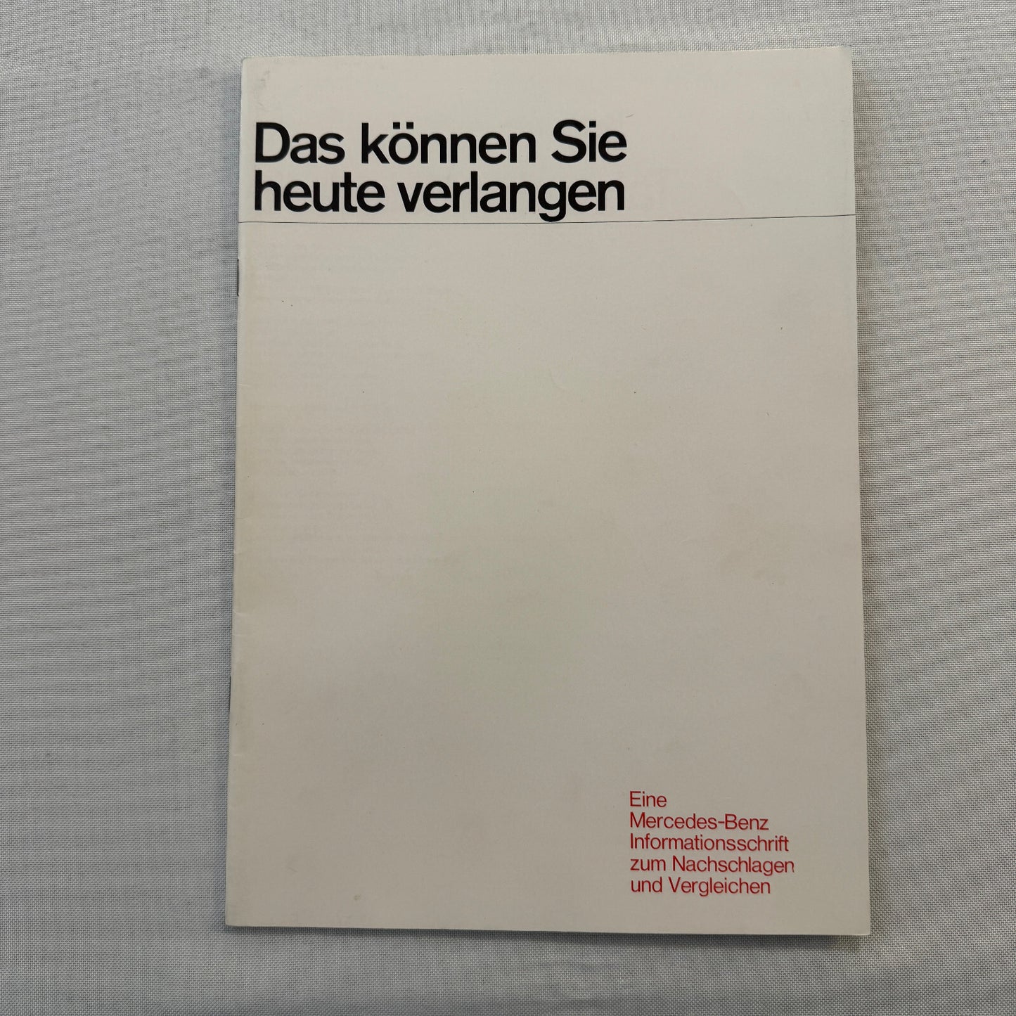 Vintage Mercedes Benz Sales Brochure Catalog 280 SL 300 SEL 600 230 250 GERMAN