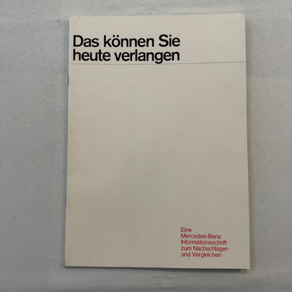 Vintage Mercedes Benz Sales Brochure Catalog 280 SL 300 SEL 600 230 250 GERMAN