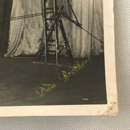 Circus Performer Unicycle Balancing Act Photo Photograph Dam Brothers Vintage
