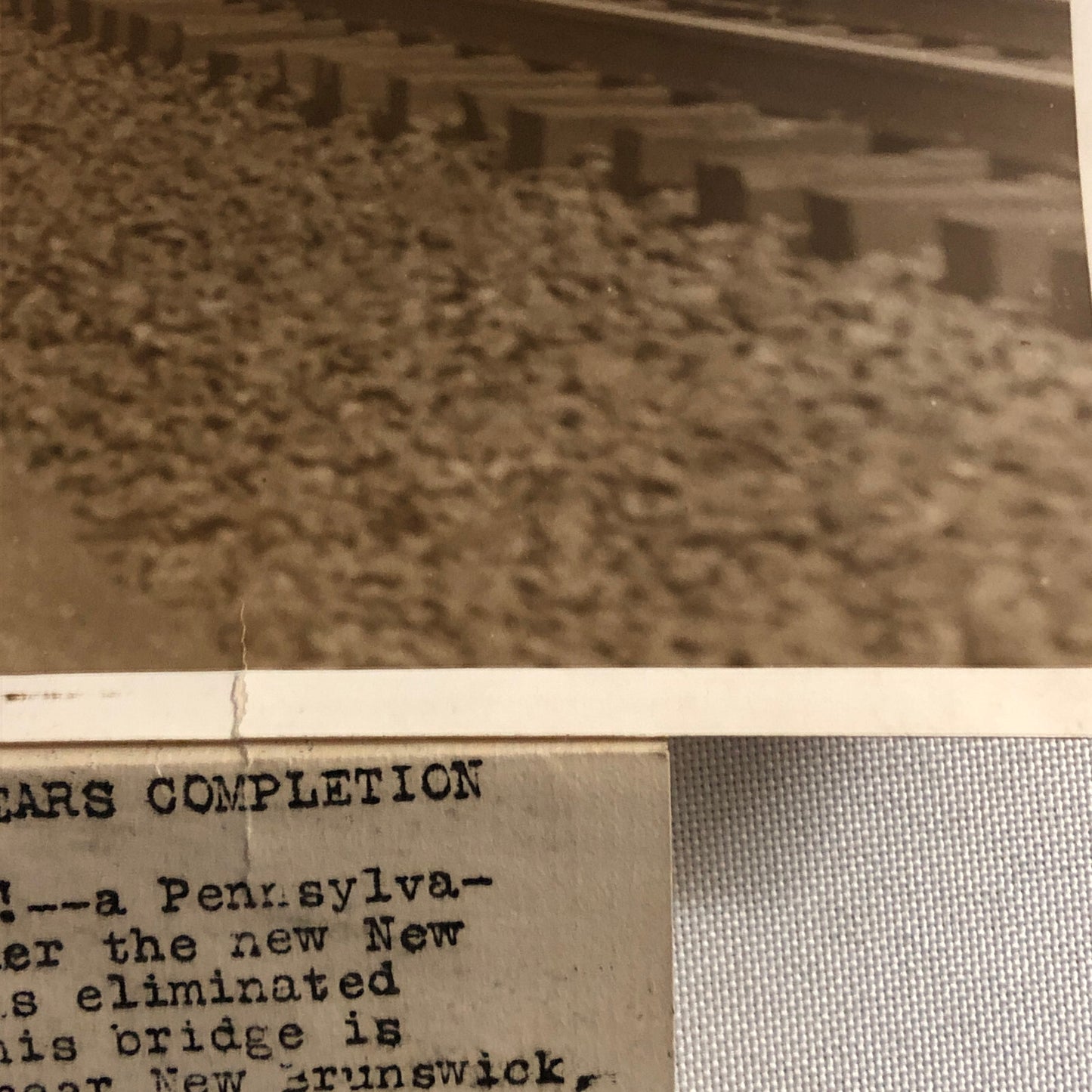 Press Photo Photograph Pennsylvania Railroad Train New Jersey Bridge Underwood