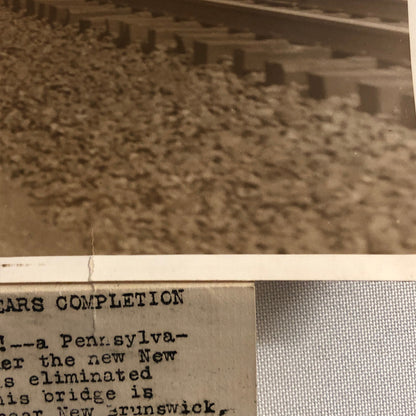 Press Photo Photograph Pennsylvania Railroad Train New Jersey Bridge Underwood