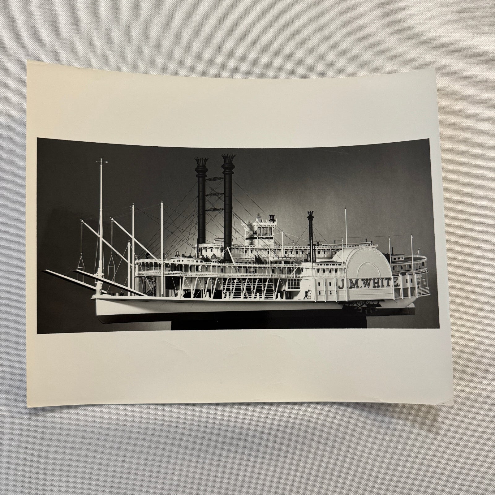 Vintage Photo Photograph JM White Steamboat Steam Boat Ship Scale Model