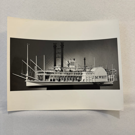 Vintage Photo Photograph JM White Steamboat Steam Boat Ship Scale Model
