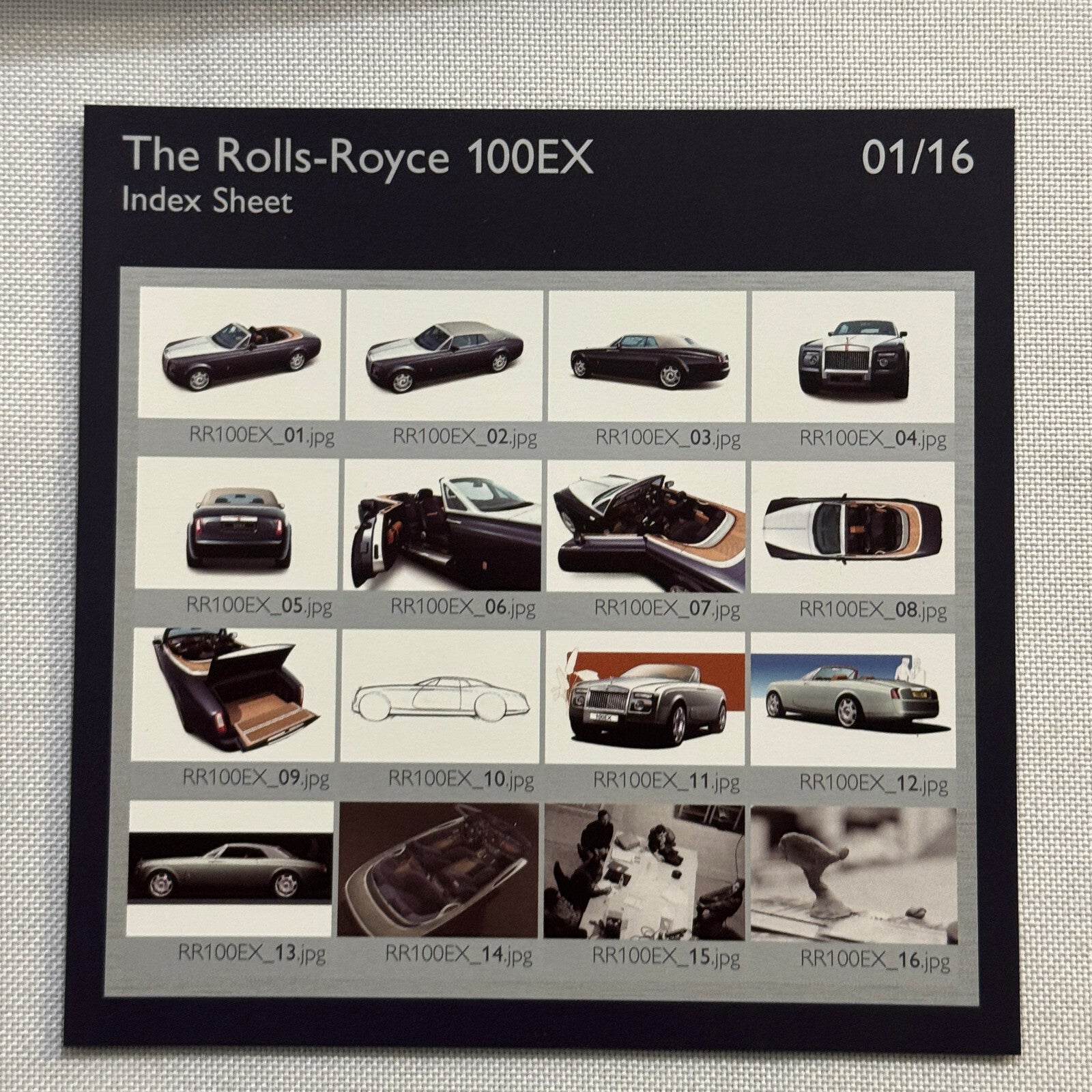 Rolls Royce 100EX Convertible Concept Car Press Kit Photo CD Hardbound German