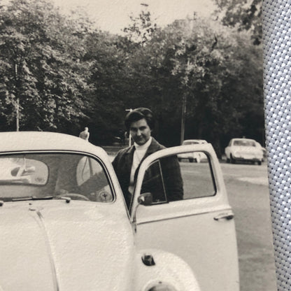 Vintage Photo Photograph Snapshot VW Volkswagen Beetle Bug Car