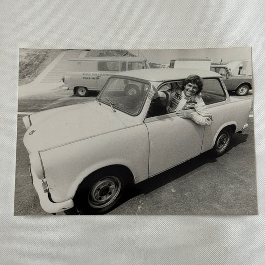 Racing Driver Christian Danner in Trabant Car Photo Photograph Print