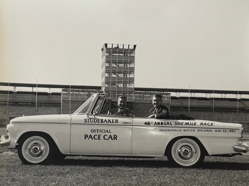 Vintage Indy 500 Racing Photo 1962 Studebaker Official Pace Car Photograph