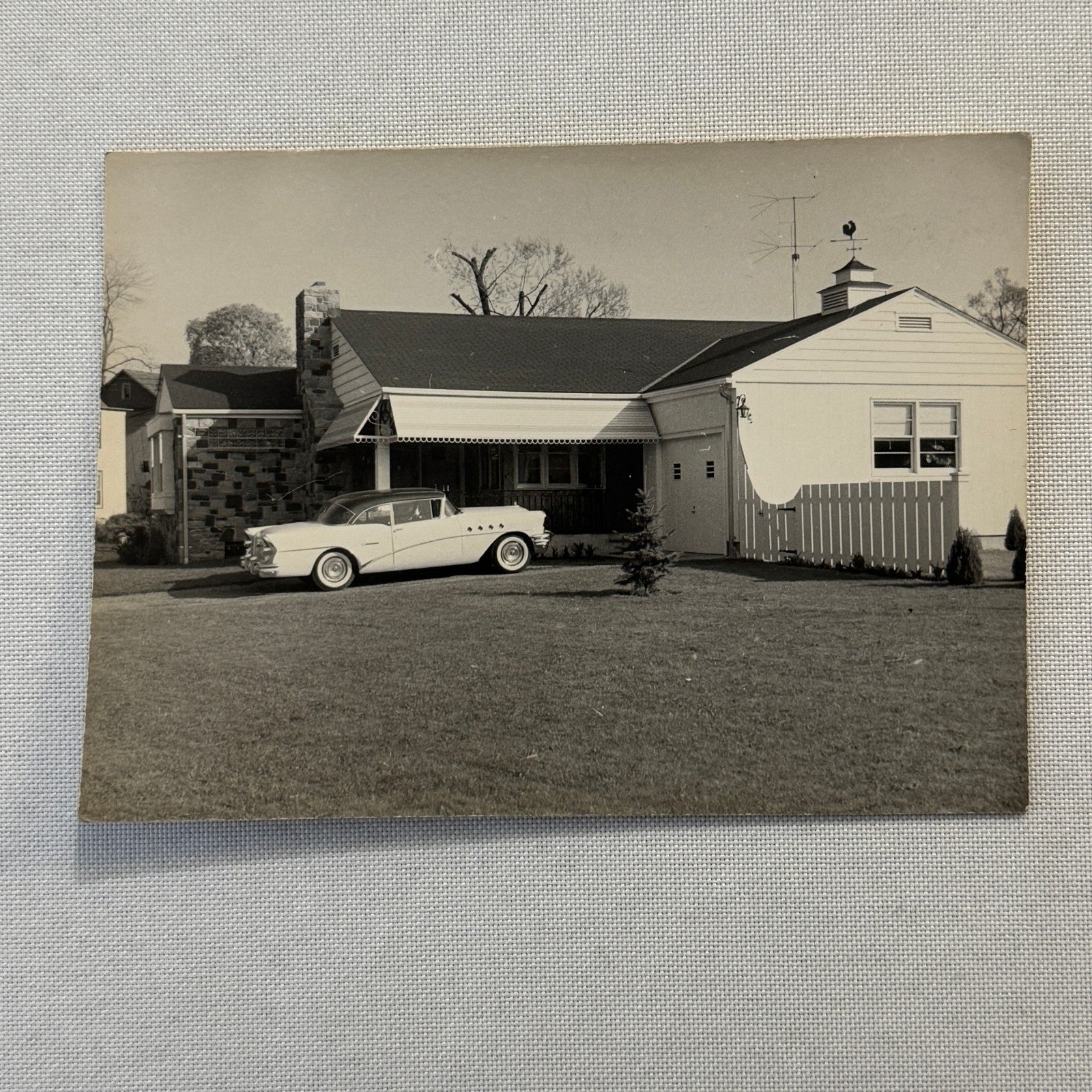 Vintage Photograph Photo Buick Car Automobile Outside House