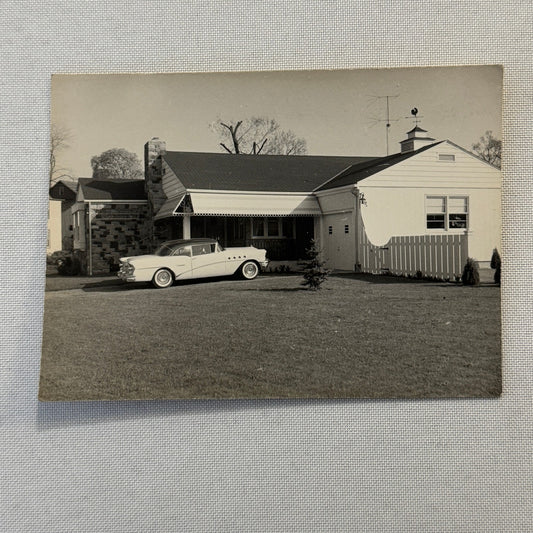 Vintage Photograph Photo Buick Car Automobile Outside House