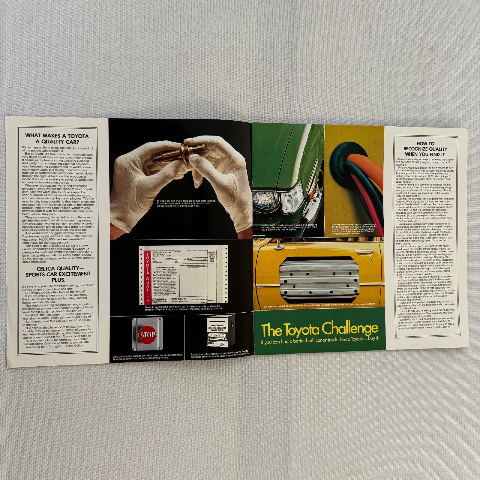 1977 Toyota Celica Car Sales Brochure Catalog GT ST Liftback Hardtop