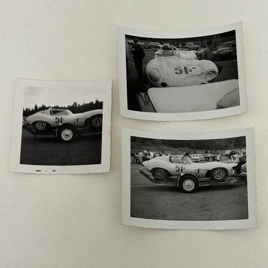 Vintage Jaguar D Type Racing Photo Photograph Motorsport Print Lot 3x