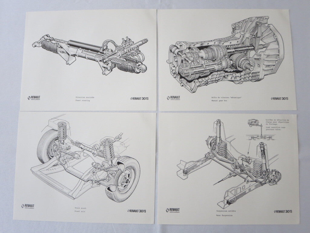 1977 Renault 30TS Press Kit Brochure Photos 30 TS Car
