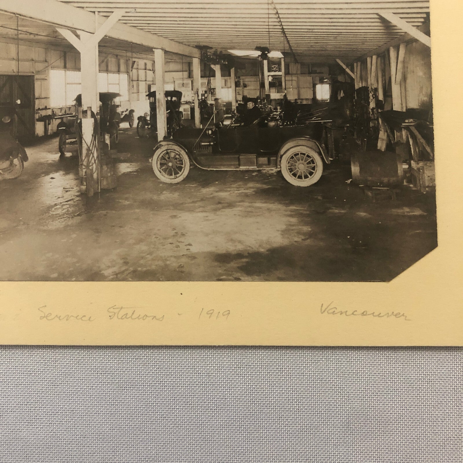 Vintage Car Automobile Service Station Garage Photo Photograph 1919 Vancouver