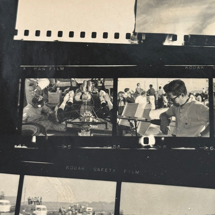 Vintage 1969 Las Vegas Can Am Racing Photo Contact Sheet Photograph Chaparral