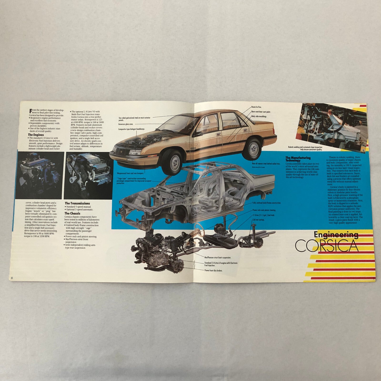 1987 Chevrolet Corsica Sales Brochure Catalog Advertising