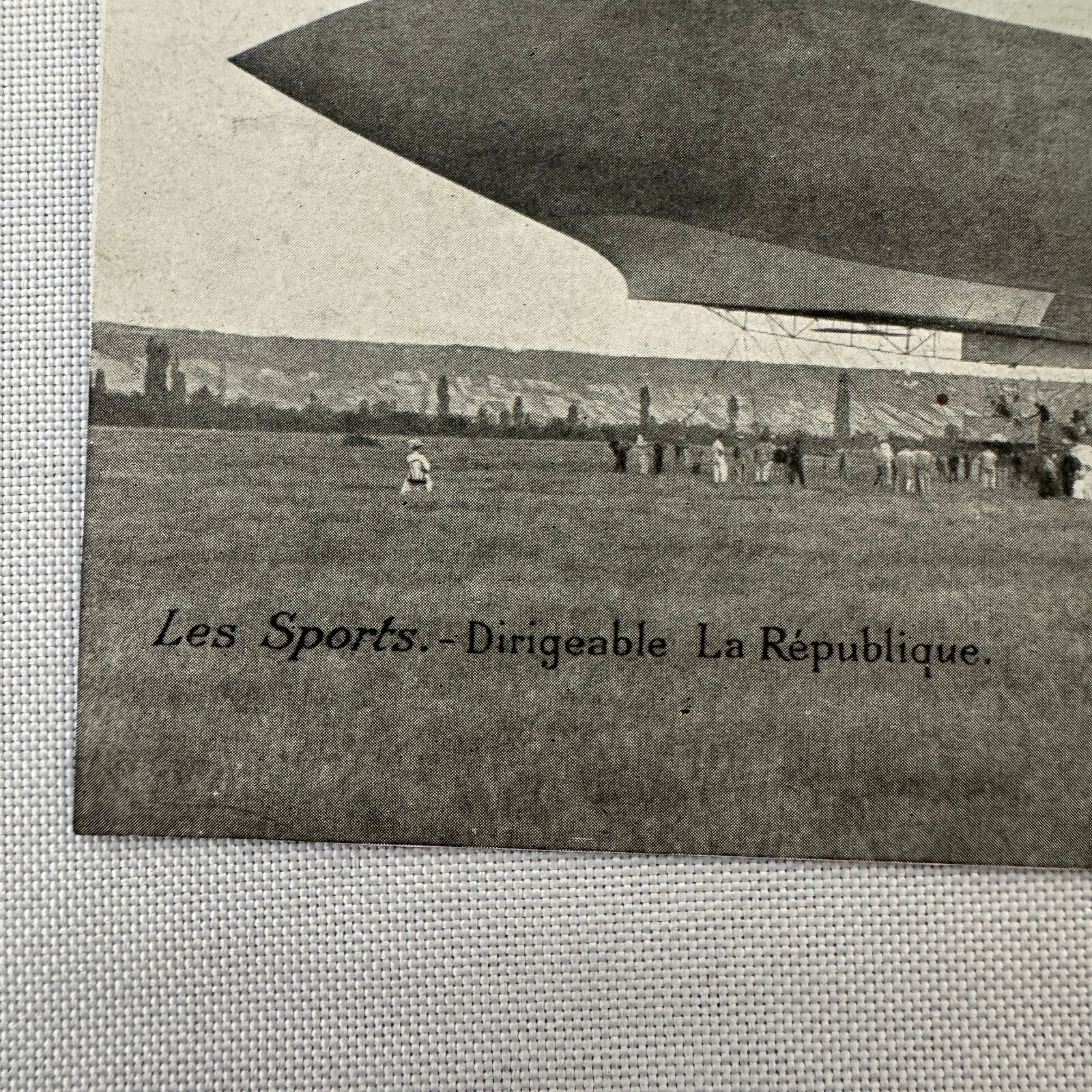 Vintage Zeppelin Airship Dirigible Postcard Post Card French Republique Military