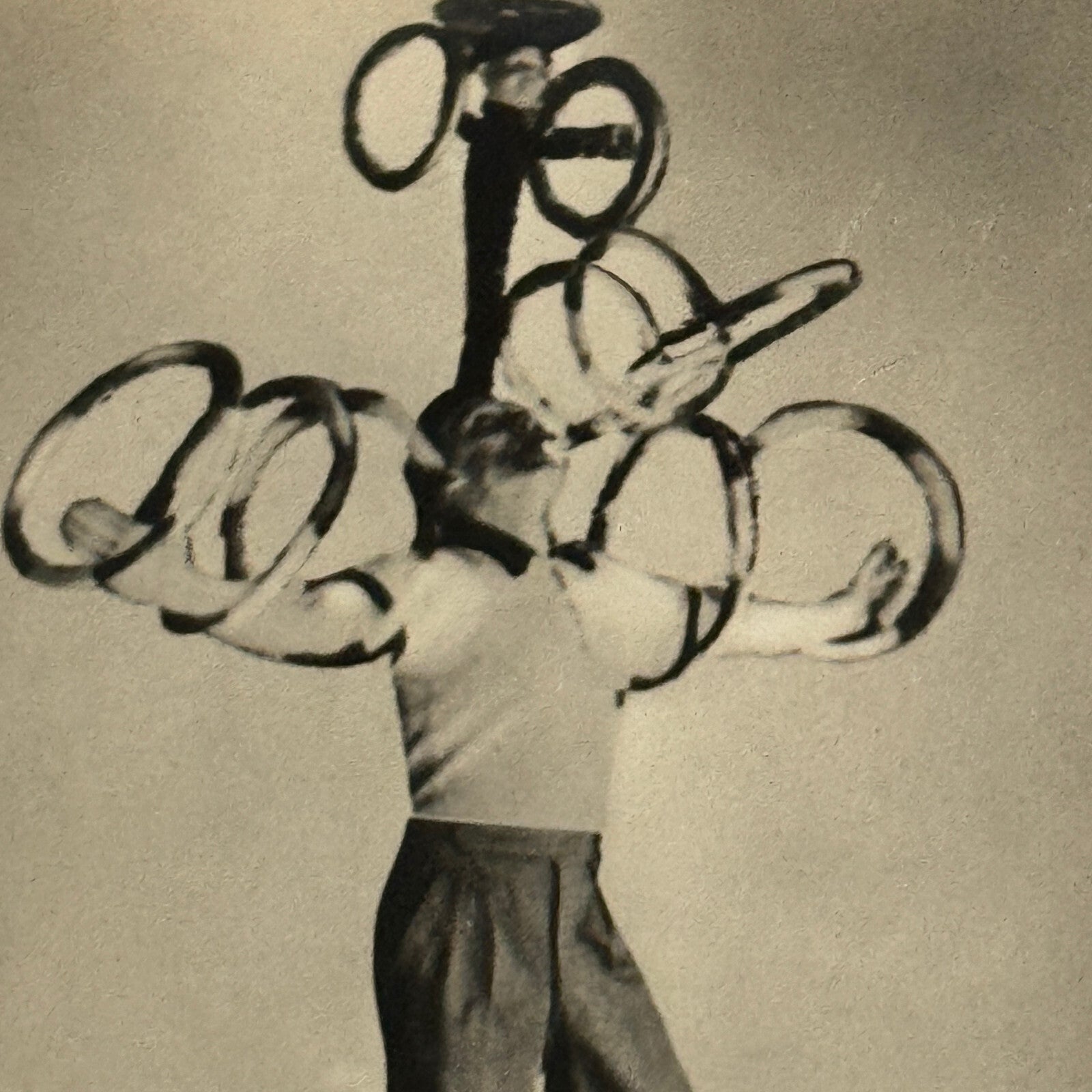 Vintage Circus Juggling Juggler Balancing Act Photo Photograph Fred Morell