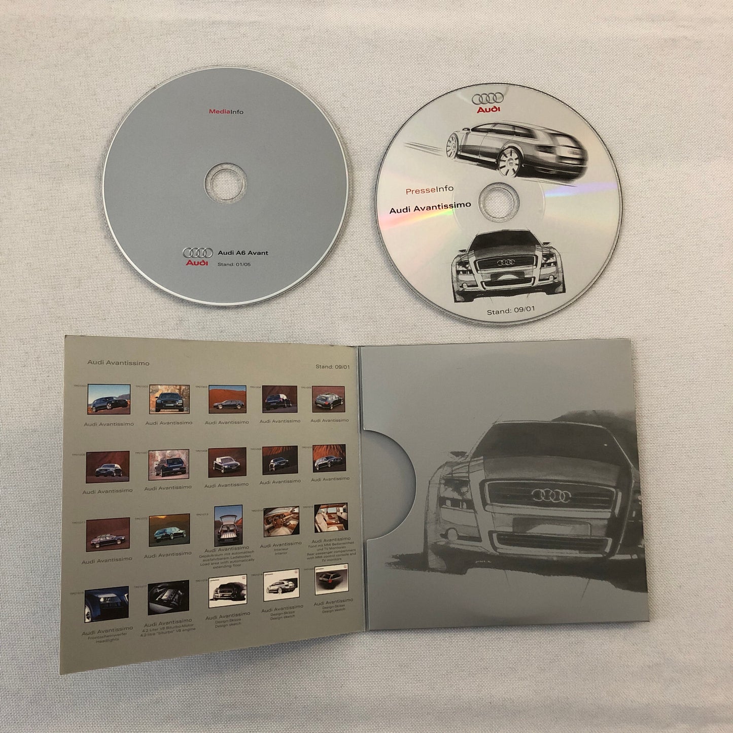 2001 Audi Avantissimo Concept Car Prototype Press Kit Photos CD GERMAN