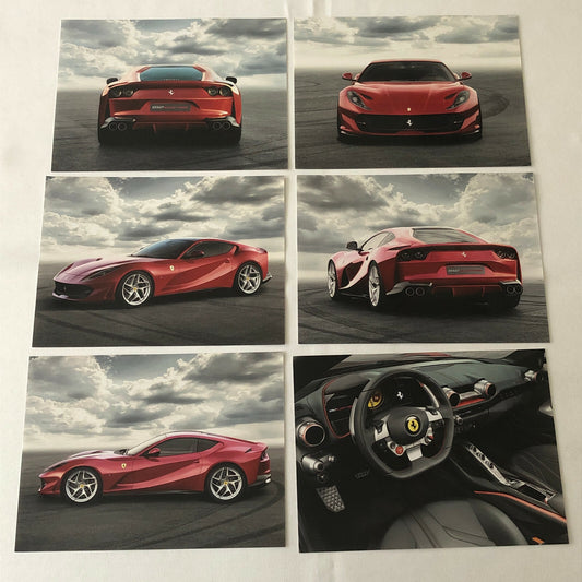 Ferrari 812 Superfast Car Factory Photo Lot of 6 