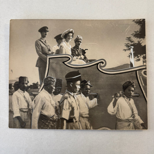 Sultan of Brunei with Duchess of Kent Press Photo Photograph 1952 Vintage UK