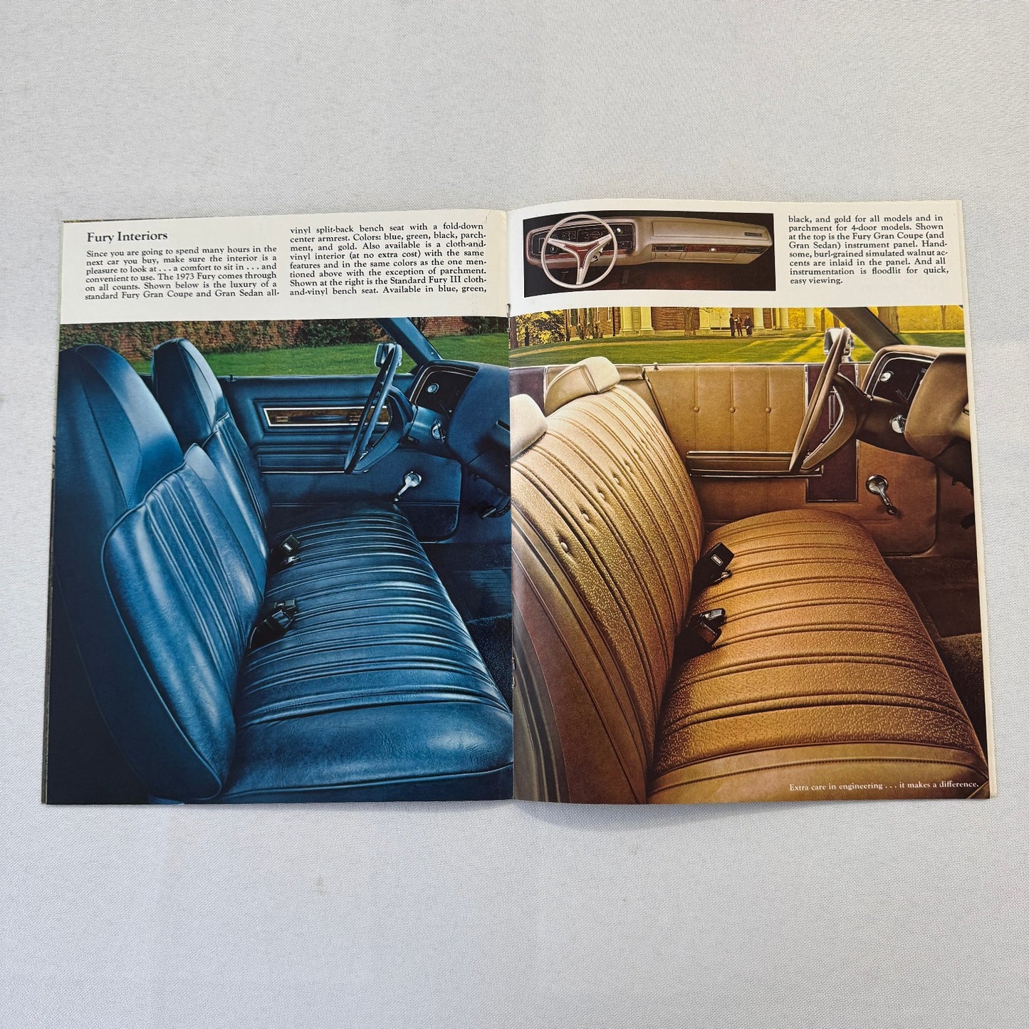 1973 Plymouth Fury Sales Brochure Catalog Gran Fury Coupe Sedan Fury III II I
