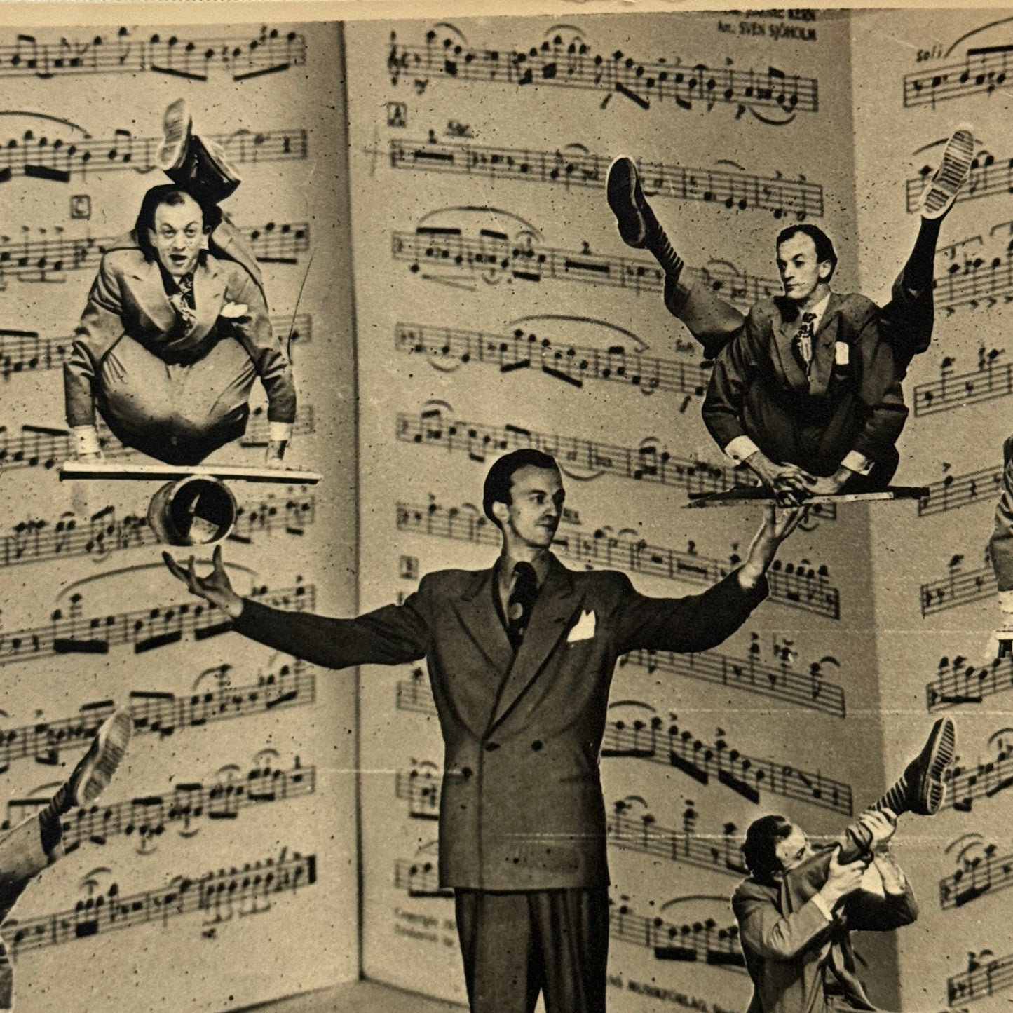 Circus Acrobat Balancing Act Photo Photograph Kaiper Vintage Holland