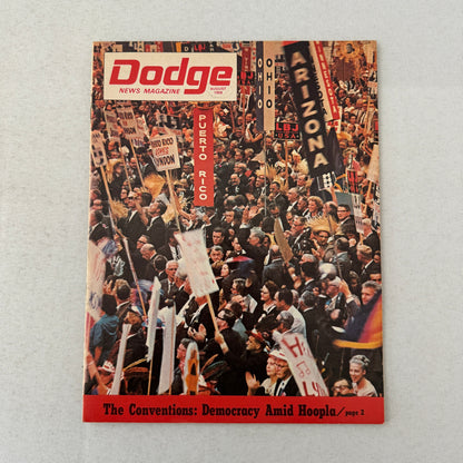 1968 Dodge Factory Magazine Brochure Dodge Charger R/T Ron Mancini Dart Polara