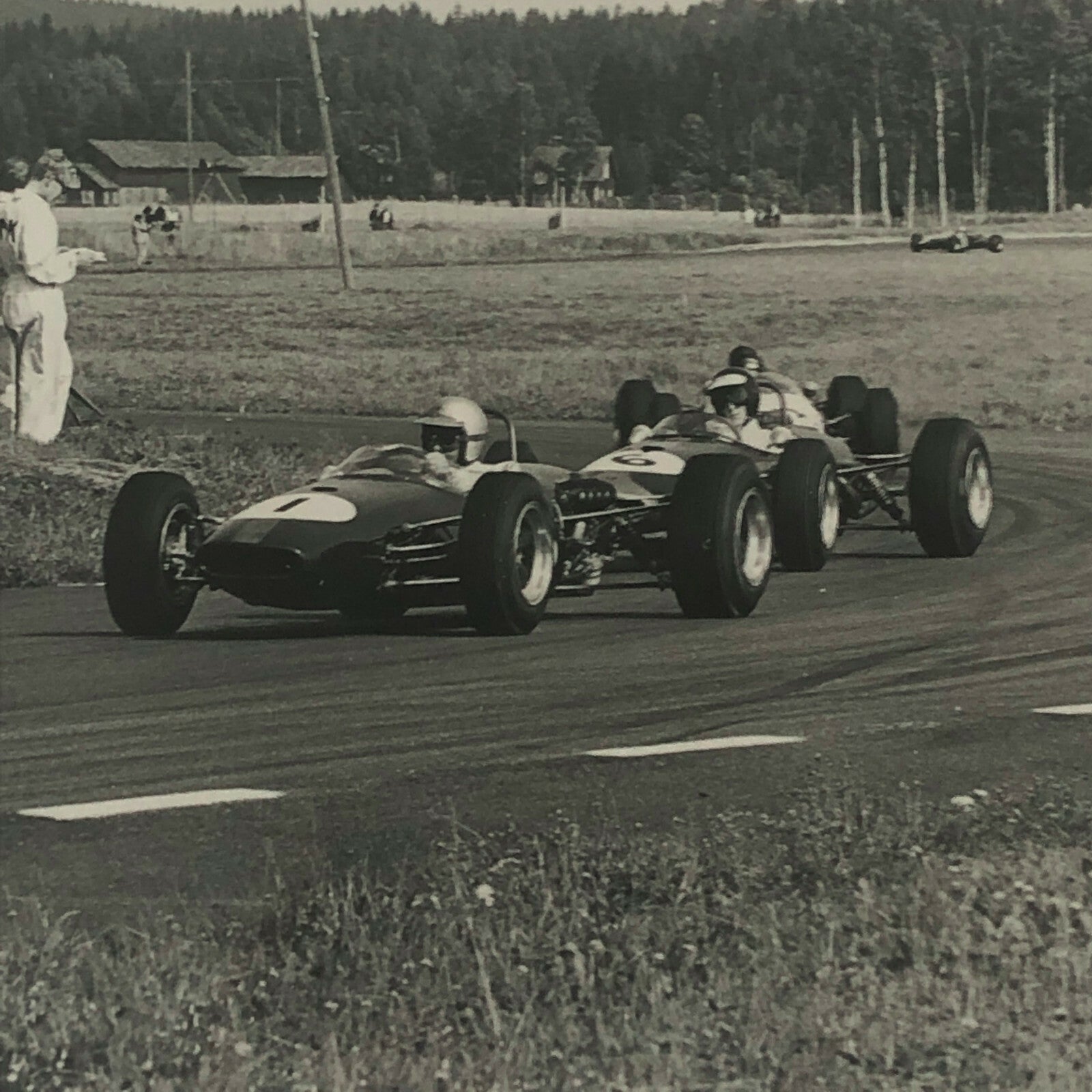Vintage Car Racing Photo Photograph - Jack Brabham Jochen Rindt F2 Formula 2