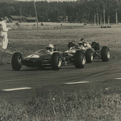 Vintage Car Racing Photo Photograph - Jack Brabham Jochen Rindt F2 Formula 2