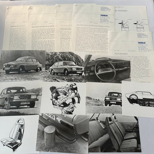 1974 Saab Press Kit Photos Press Releases GERMAN Saab 96 Saab 99L