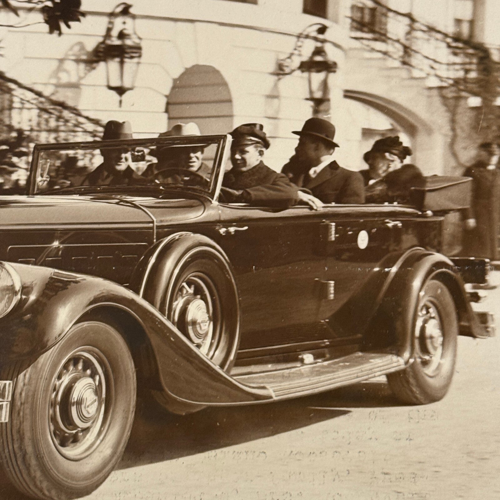 Press Photo Photograph Pierce Arrow Car Automobile President Franklin Roosevelt