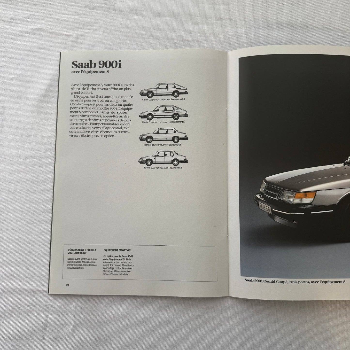 1987 Saab 900i Car Sales Brochure Catalog Vintage Saab 900 FRENCH European